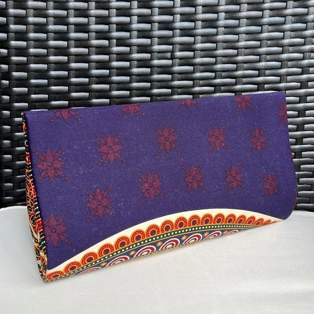 Ethnic African Print Cloth Colorful Paisley Clutch Bag - Picture 8 of 10